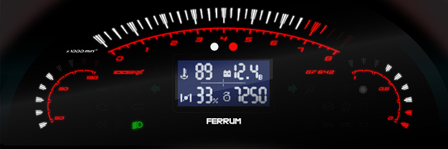 Электронная комбинация приборов "Ferrum Group" GF 642 для ЗАЗ Sens, Chevrolet Lanos