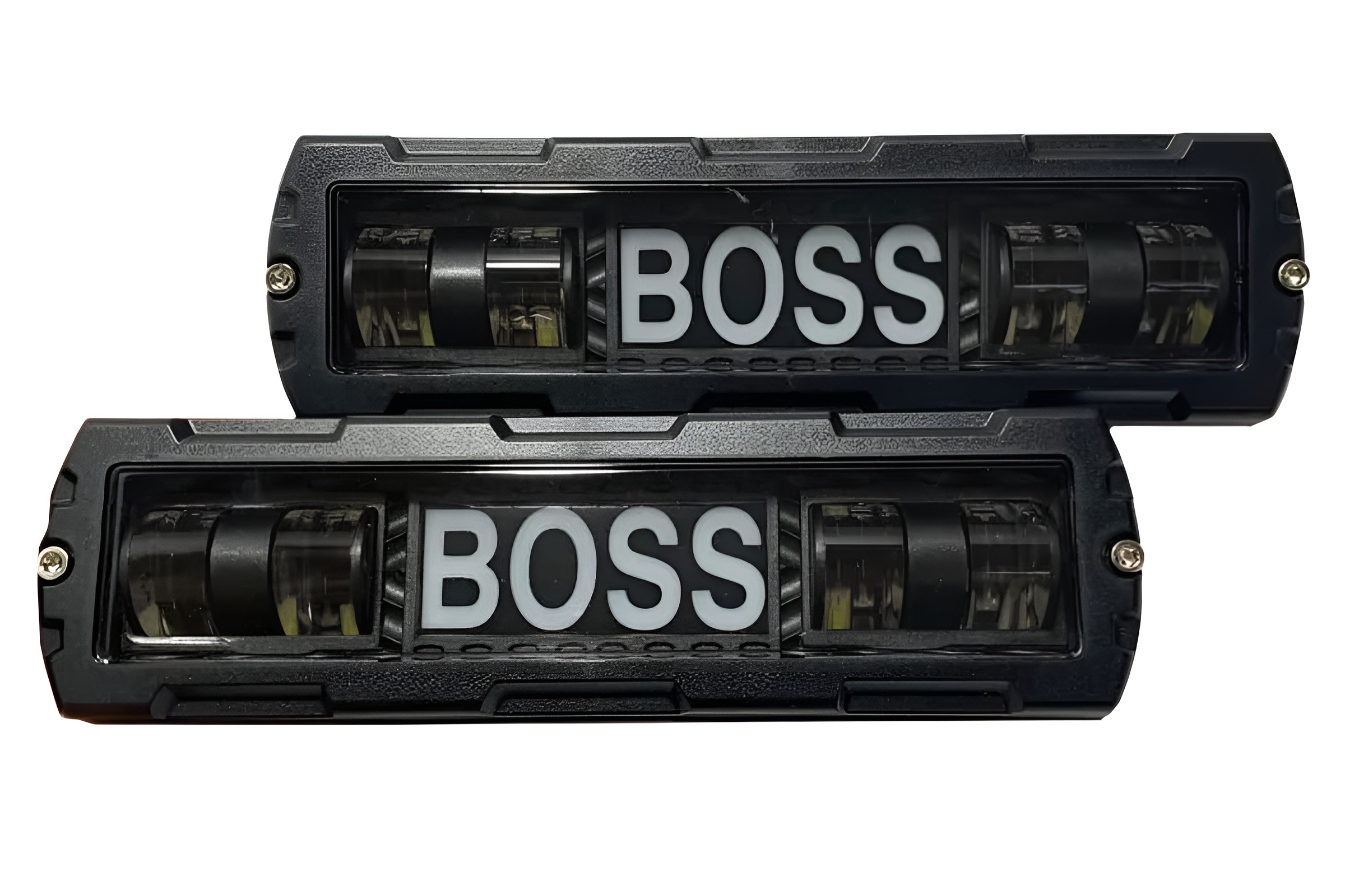 LED (диодные) надфарники с дневными ходовыми огнями (надпись "BOSS")