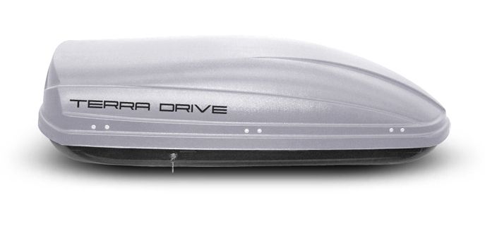 Автобокс багажник на крышу Terra Drive 440 серый