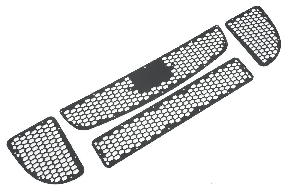 Комплект оригинальных решеток бампера и радиатора, чёрные для Лада Калина Спорт