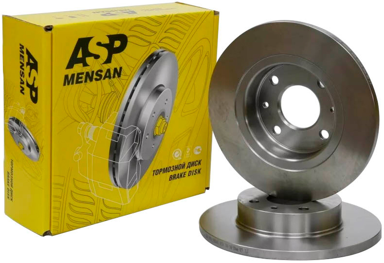 Тормозные диски "ASP MENSAN" передние, вентилируемые для Лада Ларгус, Веста