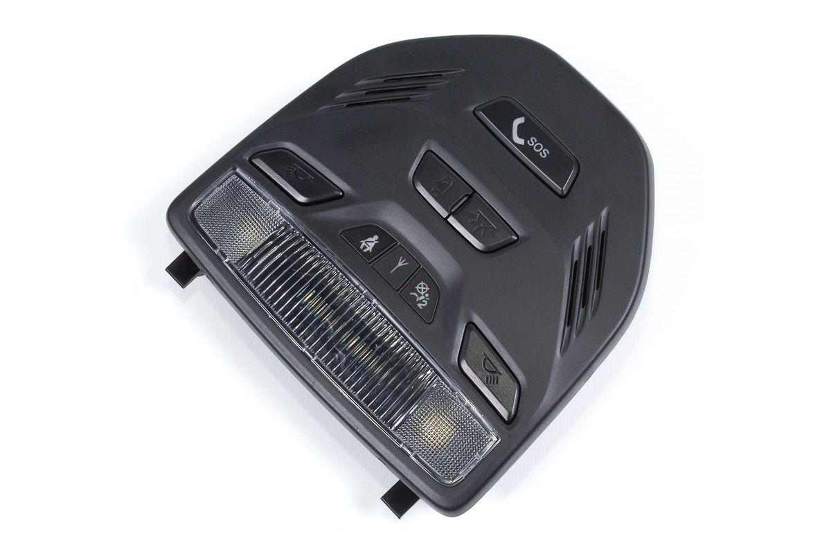 Плафон освещения с блоком экстренной связи "АвтоВАЗ", чёрный для Лада Веста, XRAY (в комплектации с кнопкой Эра-Глонасс)