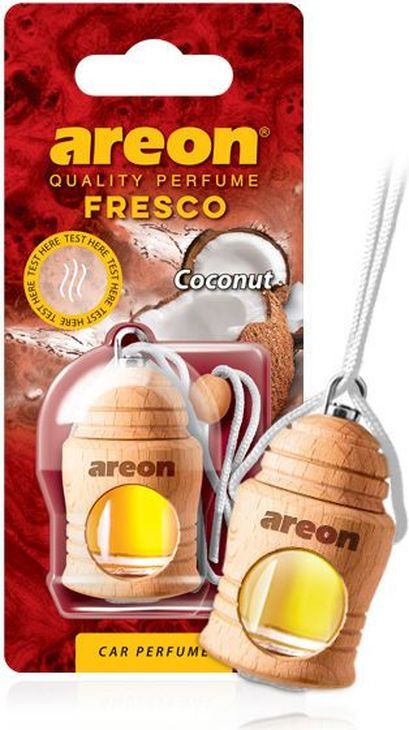 Освежитель воздуха Areon FRESCO "бутылочка в дереве" Coconut