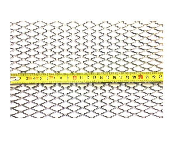Алюминиевая сетка серебристая 100х25см, крупная ячейка (16х25мм) 1262