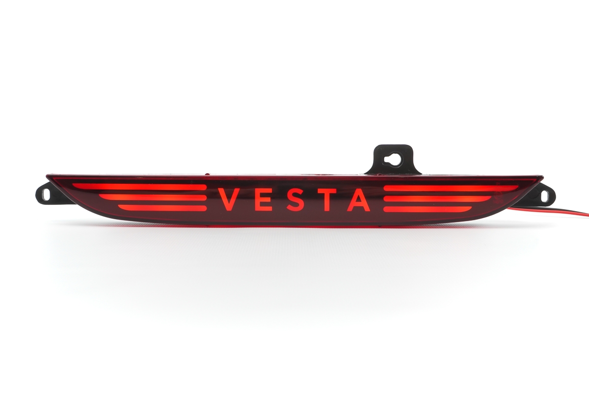 Фонарь противотуманный (ПТФ) в задний бампер с надписью "Vesta" для Лада Веста