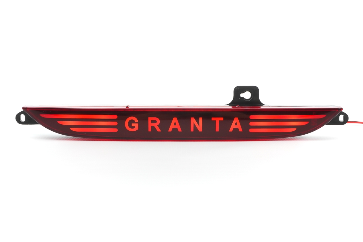 Фонарь противотуманный в задний бампер с надписью "GRANTA" для Лада Гранта лифтбек, Гранта FL лифтбек