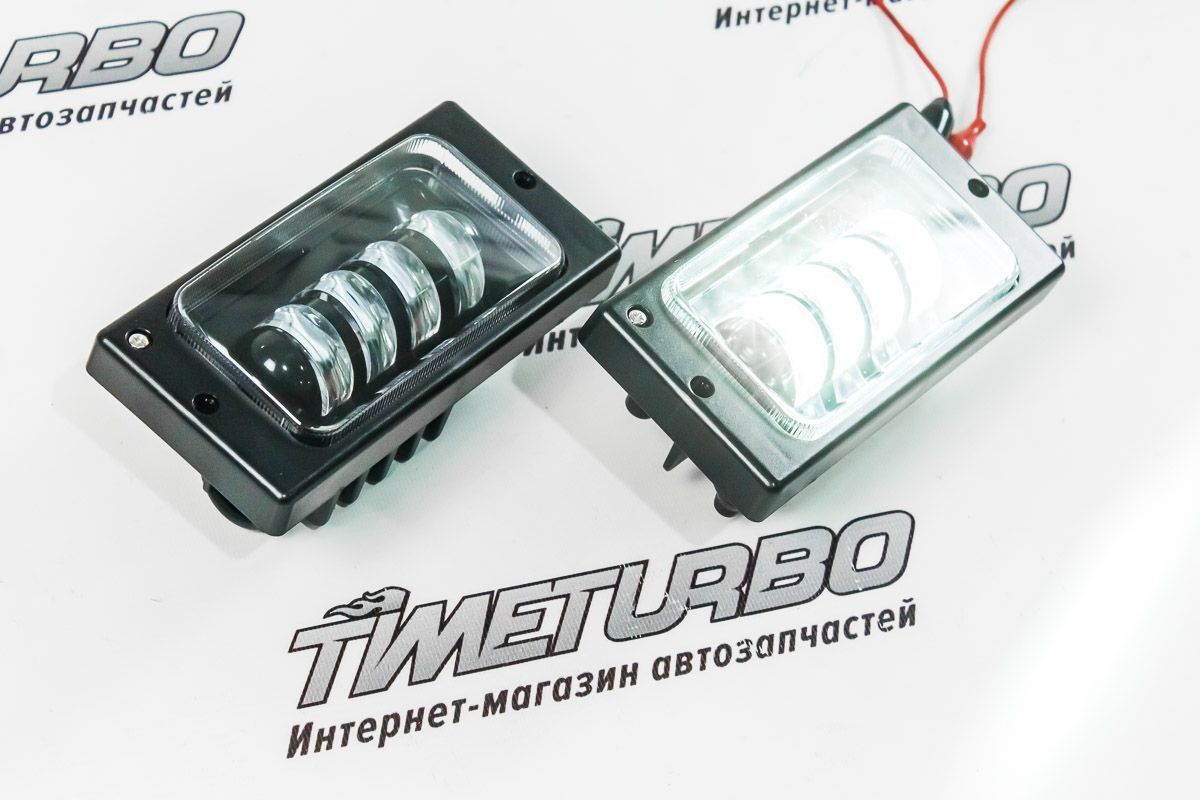 Противотуманные фары LED (4 линзы, корпус аллюминий, 1 режим) для ВАЗ 2110-2112, 2113-2115