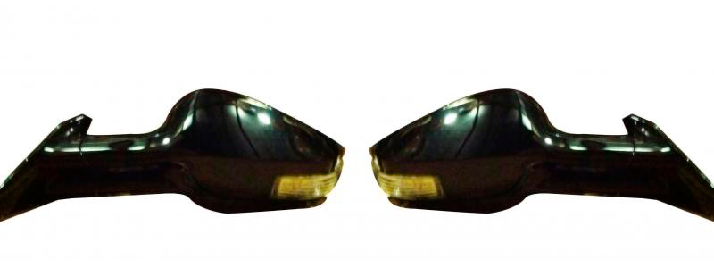 Боковые зеркала «3246» (чёрные, c повторителем) для ВАЗ 2108-21099, 2113-2115