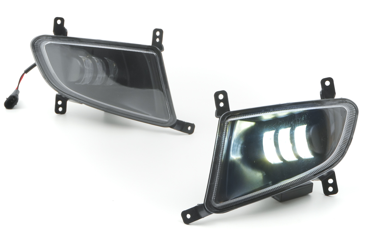 Диодные LED ПТФ (алюминиевый корпус радиатора) для Лада Приора 2