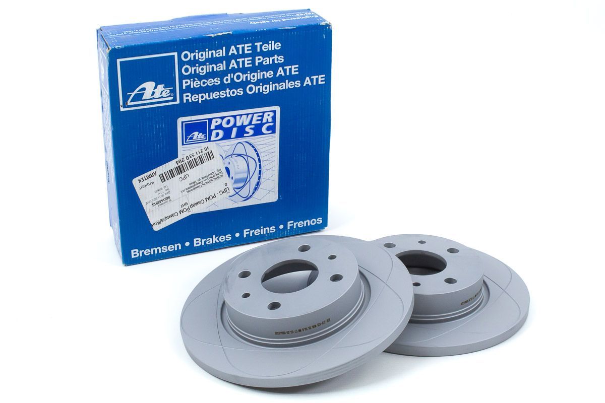 Диски переднего тормоза POWER "ATE" (проточки) для ВАЗ 2108-21099, 2113-2115