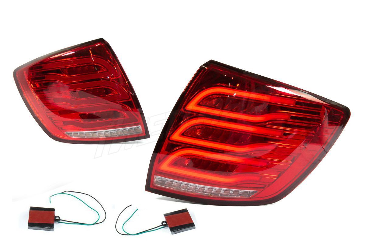 Задние светодиодные фонари в стиле Mercedes (красные) для Лада Гранта, Гранта FL седан