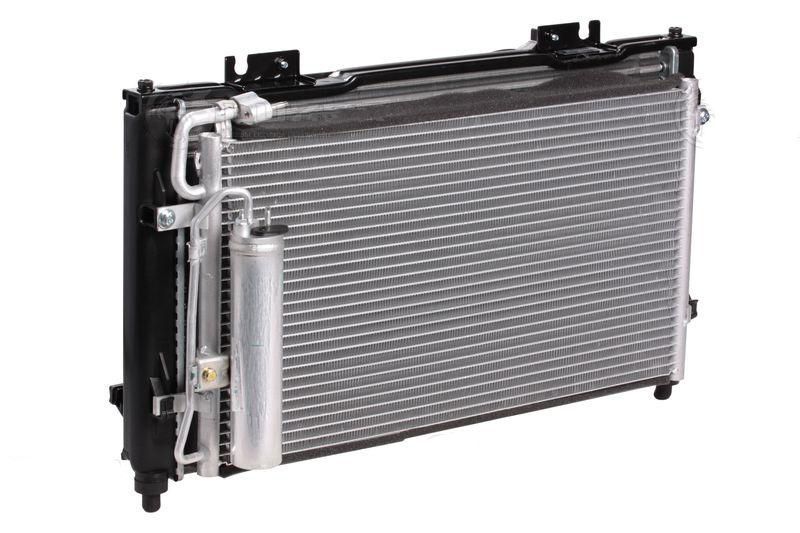 Блок охлаждения "Luzar" (радиатор, конденсор, вентилятор) для Лада Приора (кондиционер Halla)