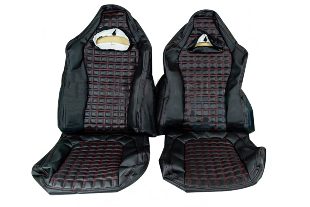 Обивка (не чехлы) сидений Recaro (квадрат, экокожа) для ВАЗ (2108-21099, 2113-2115), Лада Нива 4х4