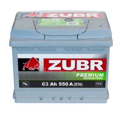 АКБ ZUBR Premium 63 А/ч обратная полярность