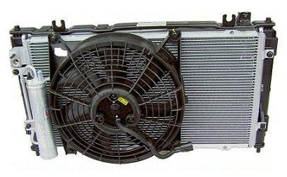 Радиатор охлаждения двигателя и кондиционера (моноблок) Н/О для Лада Гранта (с АКПП)