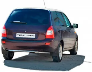 Защита Техно Сфера Труба заднего бампера d51 мм для Лада Калина Чёрный мат