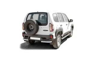 Защита заднего бампера Техно Сфера Уголки Люкс d63.5 мм, нержавейка для Лада Нива Travel