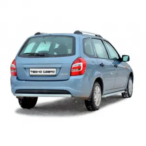 Защита Техно Сфера Труба заднего бампера для Лада Калина 2 универсал Чёрный мат