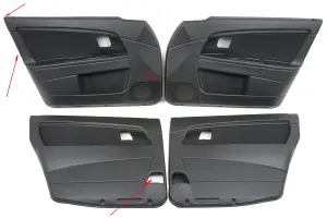 Уценка Чёрные обивки дверей для Лада Приора, Приора 2 оторваны крепления, царапины