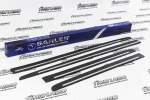 Молдинги дверей SAHLER, чёрные с хром вставкой для Лада Приора Молдинги дверей SAHLER, чёрные с хром вставкой для Лада Приора