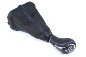 Ручка КПП в стиле Веста с кожухом, экокожа для ВАЗ 2113-2115 Чёрная нить Ручка КПП в стиле Веста с кожухом, экокожа для ВАЗ 2113-2115 Чёрная нить