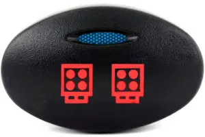 Кнопка пересвеченная парной двойной LED балки с индикацией для Лада Калина