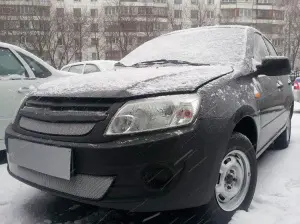 Защита радиатора верхняя и нижняя для Лада Гранта 2011-2014 года выпуска Чёрный Защита радиатора верхняя и нижняя для Лада Гранта 2011-2014 года выпуска Чёрный