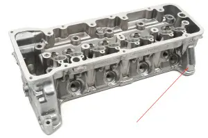 Уценка Головка блока цилиндров ГБЦ 21214 голая, нового образца, с отверстием для Лада Нива 4х4 Урбан, Шевроле Нива трещина