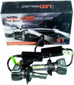 Светодиодные лампы S1 Sal-Man двухцветные, 40W, Лайм / 6000K, цоколь H4 для ВАЗ 2101-2107, 2108-21099, 2113, 2114, Лада Нива 4x4, Гранта, Ларгус Светодиодные лампы S1 Sal-Man двухцветные, 40W, Лайм / 6000K, цоколь H4 для ВАЗ 2101-2107, 2108-21099, 2113, 2114, Лада Нива 4x4, Гранта, Ларгус