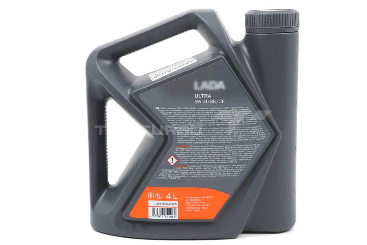 Моторное масло LADA ULTRA синтетическое SN/CF 5w40, 4 л