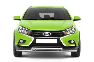 Защита переда Техно Сфера Труба двойная d51 мм, нержавейка для Лада Веста Cross, Веста SW Cross