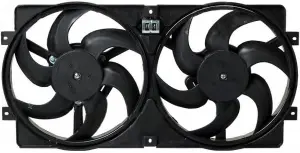 Электровентилятор Luzar охлаждения 2 вентилятора, с кожухом, без резистора для Шевроле Нива