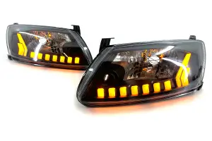 Передние блок-фары ML Auto в стиле AUDI для Лада Гранта Передние блок-фары ML Auto в стиле AUDI для Лада Гранта