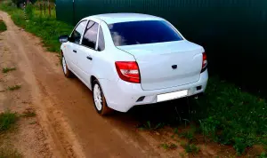 Задний бампер Снайпер вариант №2 со вставками для Лада Гранта седан Без покраски Задний бампер Снайпер вариант №2 со вставками для Лада Гранта седан Без покраски