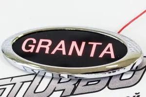 Распродажа Светодиодный шильдик Sal-Man с красной надписью GRANTA для Лада Гранта Распродажа Светодиодный шильдик Sal-Man с красной надписью GRANTA для Лада Гранта