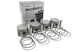 Поршни МоторДеталь ЭКСПЕРТ 21124 в сборе с пальцами и кольцами для ВАЗ 2110-2112, 2113, 2114 Поршни МоторДеталь ЭКСПЕРТ 21124 в сборе с пальцами и кольцами для ВАЗ 2110-2112, 2113, 2114