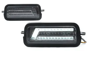 LED DLAA оригинальные диодные LEXUS подфарники с дневными ходовыми огнями тёмный хром, для Лада Нива 4х4