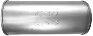 Глушитель CBD нержавеющий d45 мм, 400 мм, круг d186 мм, отверстия по центру универсальный