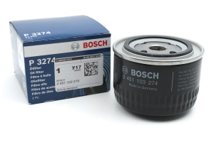 Фильтр масляный BOSCH 0 451 103 274 для ВАЗ 2101-2107, 2108-21099, 2110-2112, 2113-2115, Лада Нива 4х4, Калина, Калина 2, Гранта, Гранта FL, Приора, Приора 2, Ока, Веста, XRAY, Шевроле Нива Фильтр масляный BOSCH 0 451 103 274 для ВАЗ 2101-2107, 2108-21099, 2110-2112, 2113-2115, Лада Нива 4х4, Калина, Калина 2, Гранта, Гранта FL, Приора, Приора 2, Ока, Веста, XRAY, Шевроле Нива