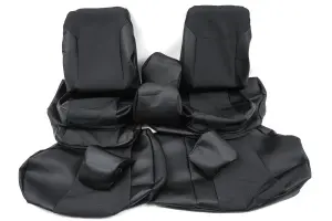 Обивка не чехлы на сиденья экокожа с тканью для Шевроле Нива