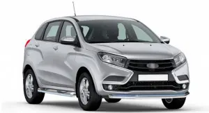 Защита порогов Техно Сфера Труба с проступью d 76 мм, окраш для Лада XRAY Чёрный мат