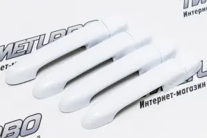 Распродажа Накладки на ручки дверей автомобиля для Лада Калина, Гранта, Калина 2 В цвет, Апельсин оранжевый, 111