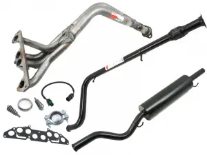 Выпускной комплект 4-2-1 резонатор труба с гофрой STT, 8V для ВАЗ 2108, 2109