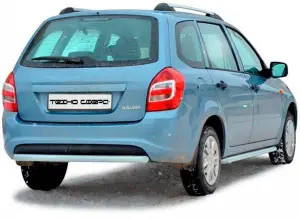 Защита заднего бампера Техно Сфера Труба нержавейка, d 51 мм для Лада Калина 2 универсал