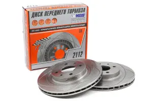 Тормозные диски ALNAS Sport Euro 2112-04 R14, проточки, вентилируемые для ВАЗ 2110-2112, Лада Калина, Калина 2, Приора, Приора 2, Гранта