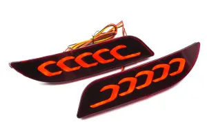 Распродажа Катафоты диодные в задний бампер ML с узором 5 скоб диодные, трехрежимные для Лада Приора 2 Красные Распродажа Катафоты диодные в задний бампер ML с узором 5 скоб диодные, трехрежимные для Лада Приора 2 Красные