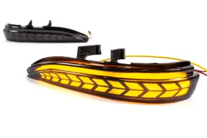 Динамические повторители поворота мульти-плазма, с узором стрелки в зеркала старого образца для Лада Веста