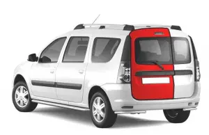 Дверь задка АвтоВАЗ левая под стекло для Лада Ларгус