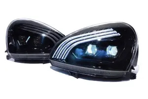Фары в стиле Mercedes с 2-мя Bi LED линзами для Лада Приора