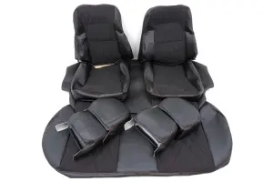 Обивка не чехлы на сиденья экокожа с тканью, Ромб для ВАЗ 2108-21099, 2113-2115